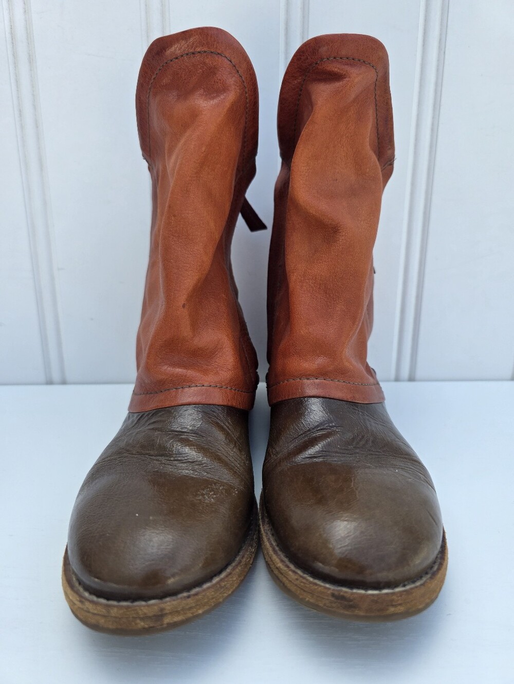 A.S.98 Leather Boho Biker Slouchy Ankle Boots Size EU 37 - Picture 2 of 16